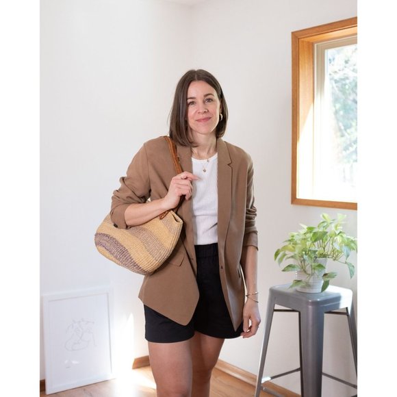 Everlane The Easy Blazer in Tan 6 New Womens Classic One Button Jacket - Picture 14 of 14